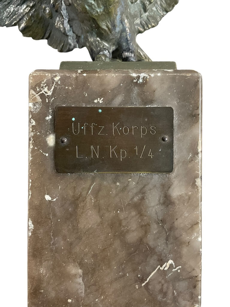 WW2 German Desk Eagle With Marble Base 9" x 3" WW2 German Desk Eagle With Marble Base 9" x 3"