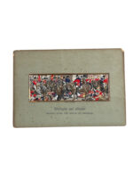 British Napoleonic Stevengraph Wellington and Blucher After Waterloo On Silk