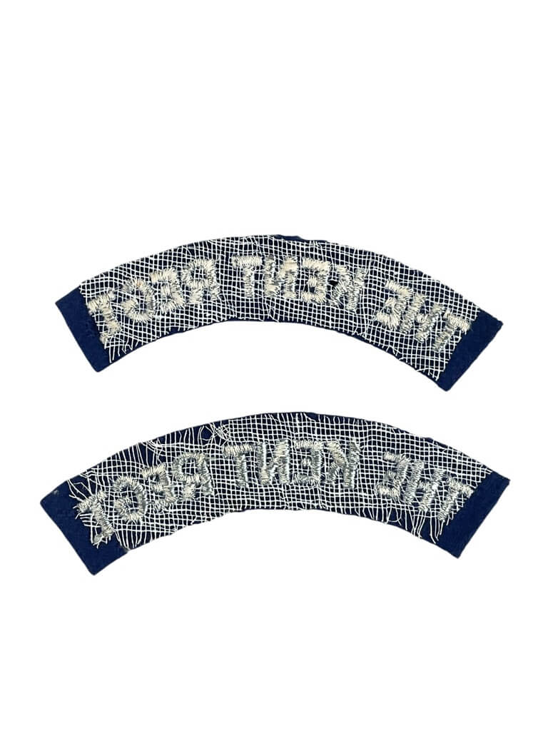WW2 Canadian The Kent Regiment Shoulder Titles Insignia Pair WW2 Canadian The Kent Regiment Shoulder Titles Insignia Pair