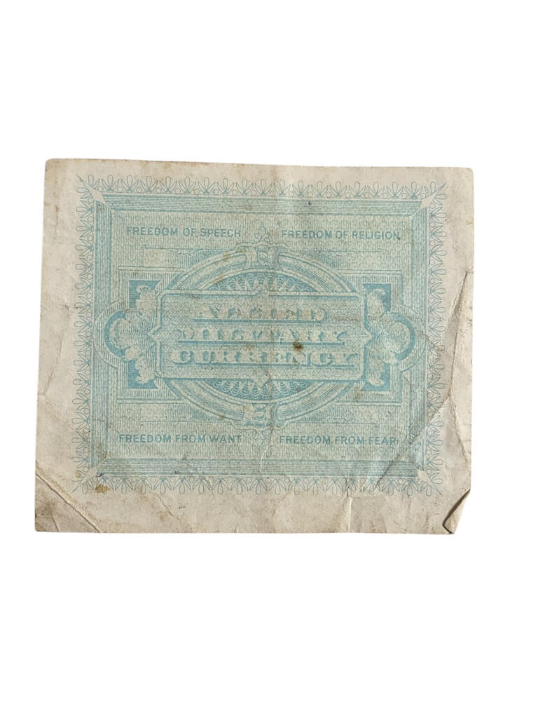 WW2 Italian 2 Lire Banknote Dated 1943 WW2 Italian 2 Lire Banknote Dated 1943