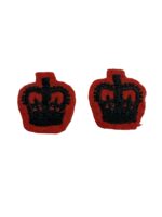 British Canadian Rifle Regiment Majors Crown Rank Insignia Pair 3 British Canadian Rifle Regiment Majors Crown Rank Insignia Pair 3