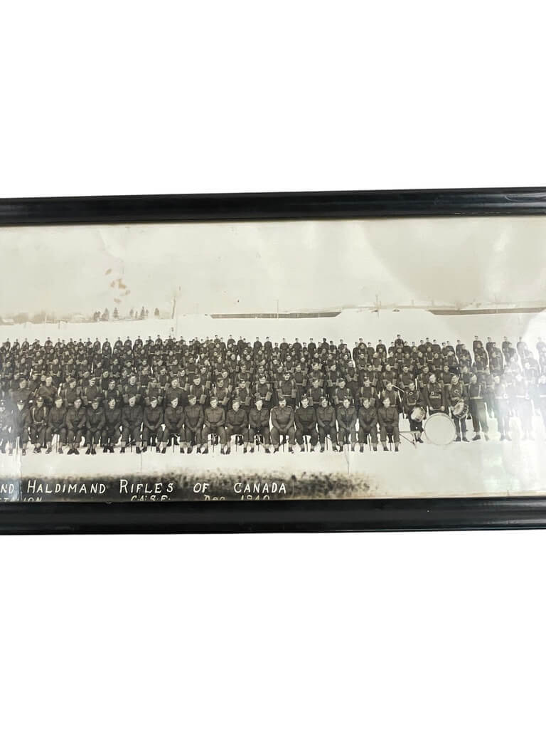 WW2 Canadian Dufferin and Haldimand Rifles of Canada Yard Long Photograph Framed WW2 Canadian Dufferin and Haldimand Rifles of Canada Yard Long Photograph Framed