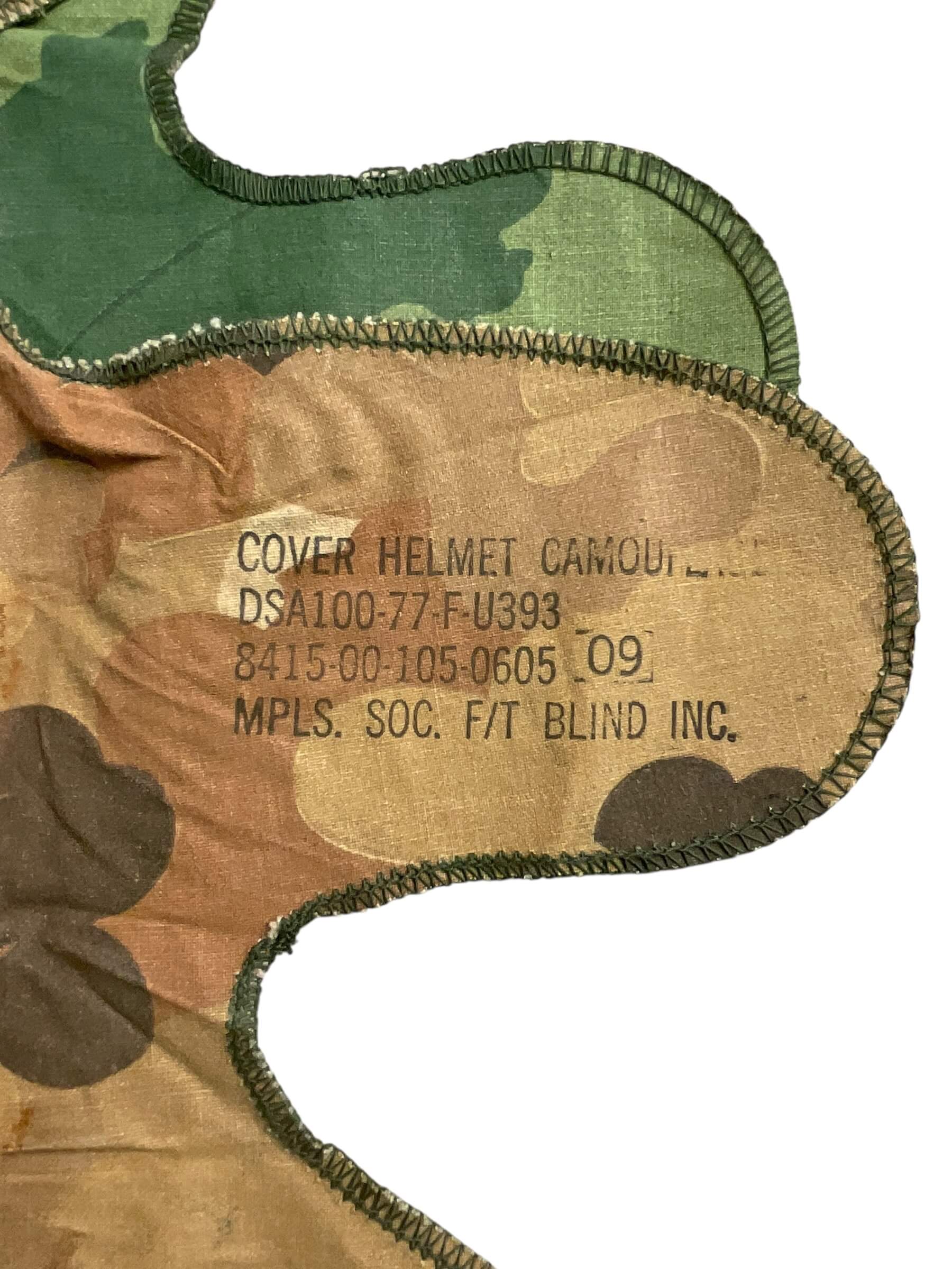 US Army Vietnam Reversible Camouflage Helmet Cover US Army Vietnam Reversible Camouflage Helmet Cover