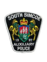 Canadian South Simcoe Ontario 1997 Auxiliary White Border Police Patch