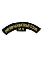 WW2 Canadian Cameron Highlanders of Ottawa MG British Made Starch Back Shoulder Title Insignia Single WW2 Canadian Cameron Highlanders of Ottawa MG British Made Starch Back Shoulder Title Insignia Single