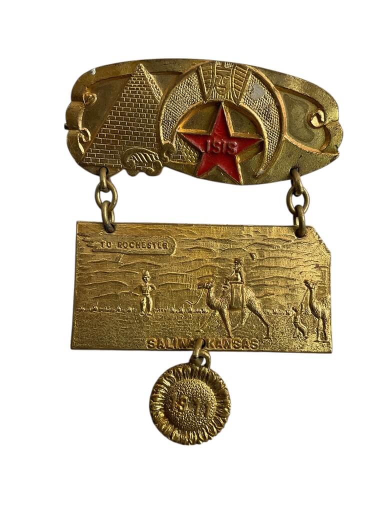 US Shriners Salina Kansas To Rochester 1911 Medal US Shriners Salina Kansas To Rochester 1911 Medal