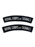 WW2 British Royal Corps of Signals Shoulder Titles Insignia Pair