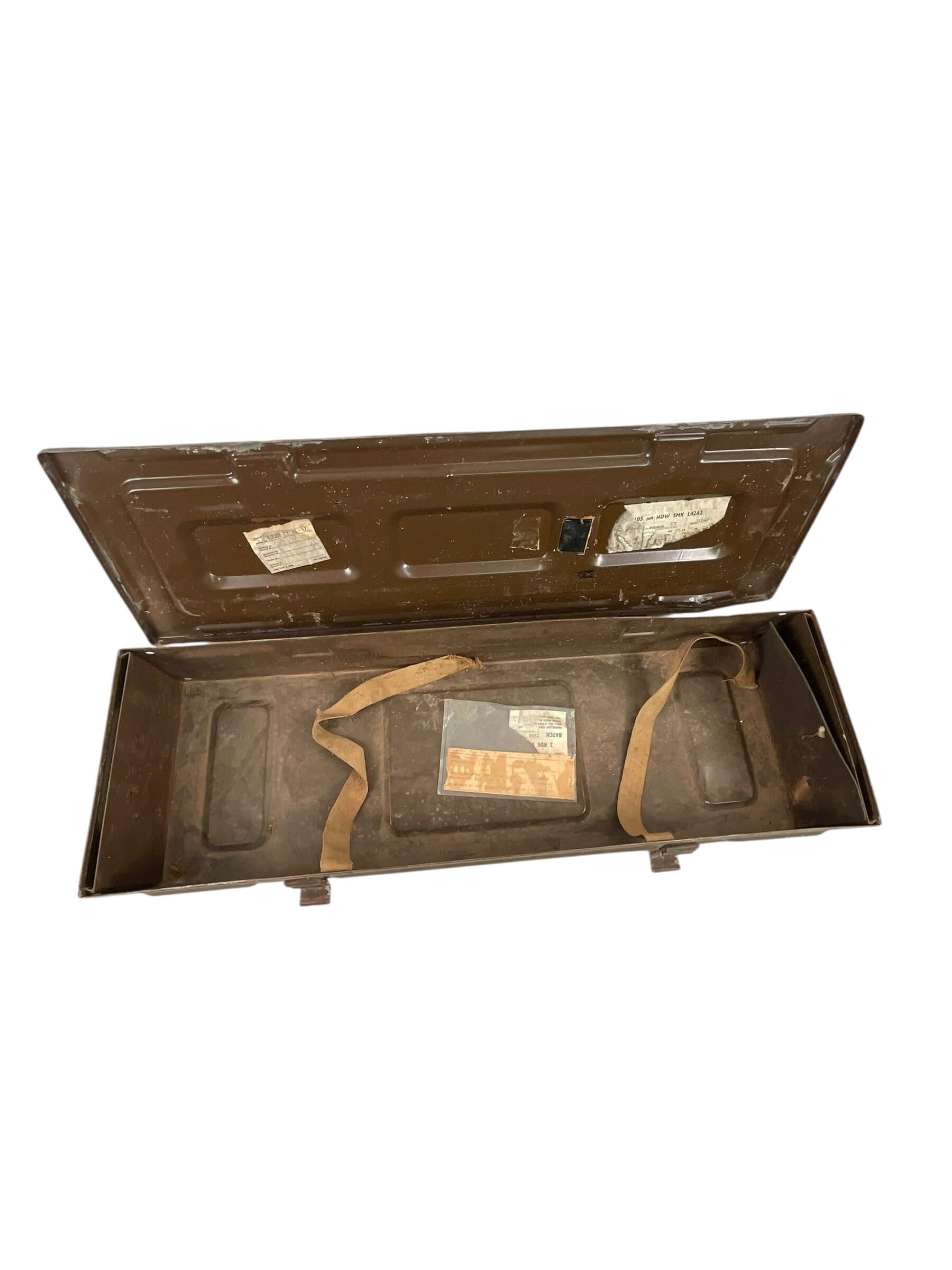 Canadian Forces 105mm Howitzer Smoke Transit Box EMPTY 33 1/2" X 10 1/2" X 6" Canadian Forces 105mm Howitzer Smoke Transit Box EMPTY 33 1/2" X 10 1/2" X 6"