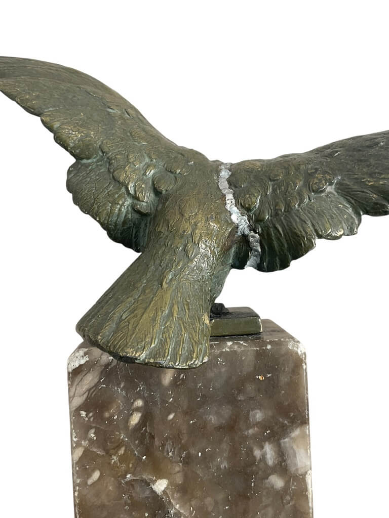 WW2 German Desk Eagle With Marble Base 9" x 3" WW2 German Desk Eagle With Marble Base 9" x 3"