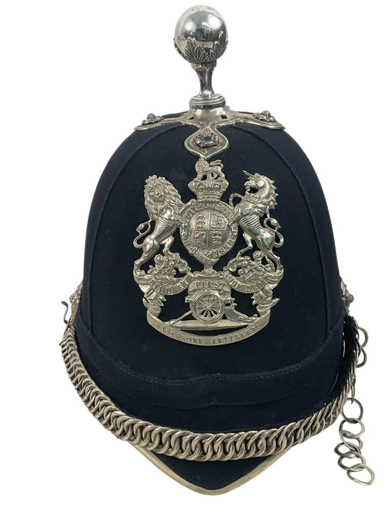 British Victorian 1st East York Artillery Officers Home Service Helmet Size 7 1/8 British Victorian 1st East York Artillery Officers Home Service Helmet Size 7 1/8
