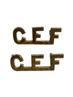 WW1 Canadian CEF Shoulder Titles Insignia Pair
