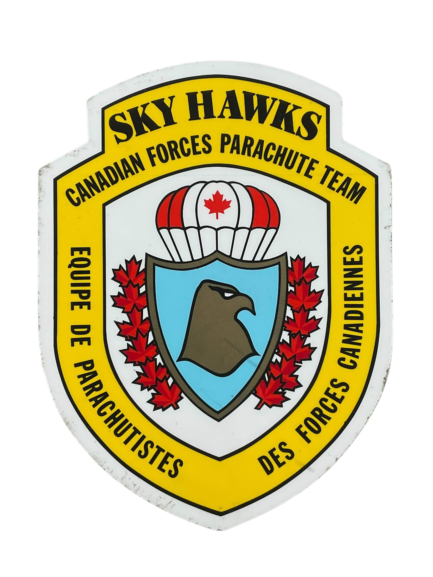 Canadian Forces Sky Hawks Parachute Team Decal Sticker Vintage 3 Canadian Forces Sky Hawks Parachute Team Decal Sticker Vintage 3