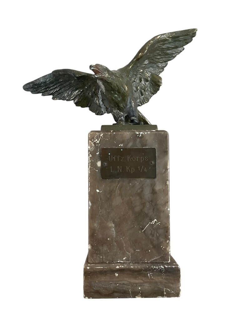 WW2 German Desk Eagle With Marble Base 9" x 3" WW2 German Desk Eagle With Marble Base 9" x 3"