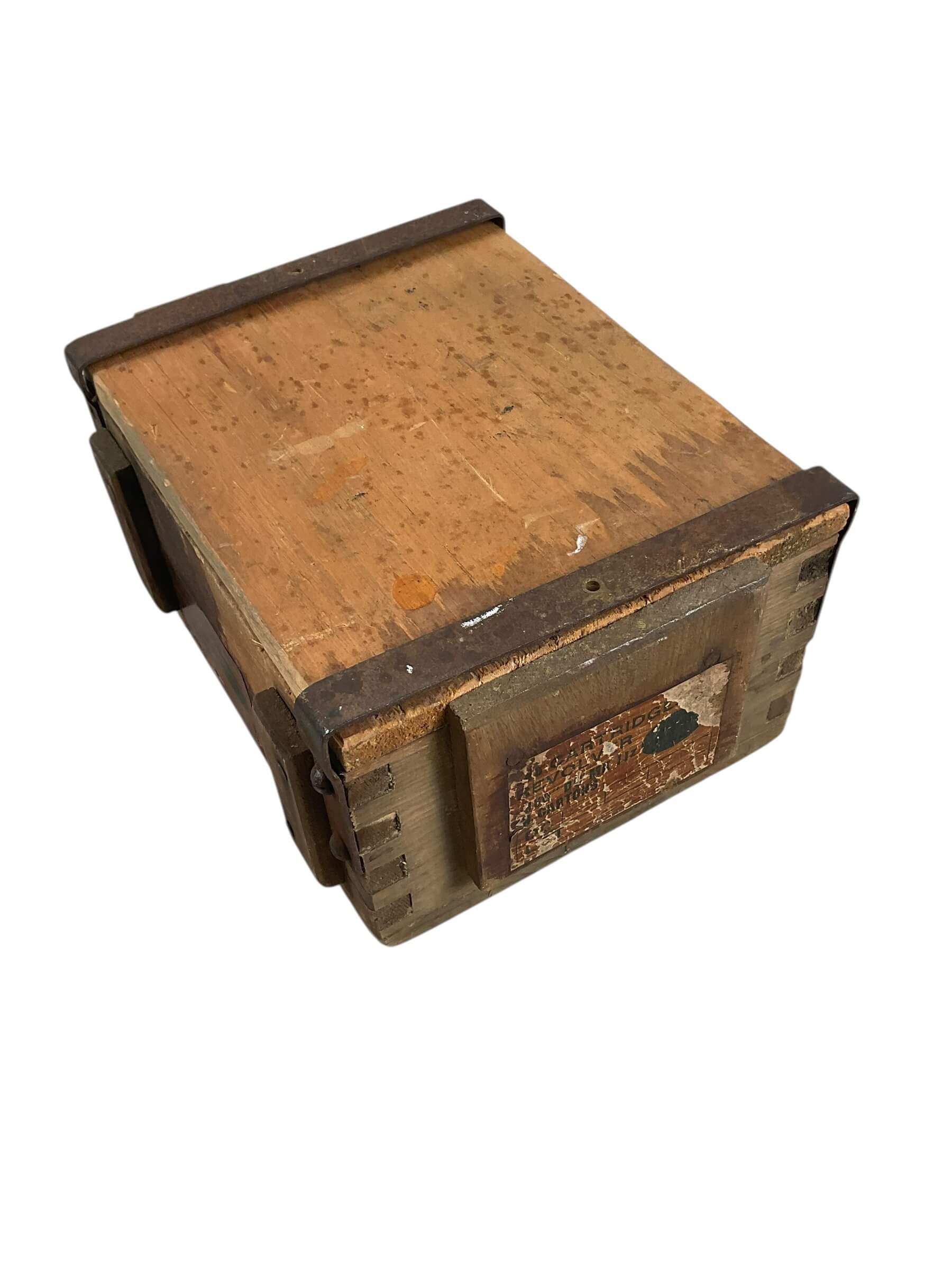 WW2 British Wooden Ammo Box .380 cal With Replacement Lid EMPTY WW2 British Wooden Ammo Box .380 cal With Replacement Lid EMPTY