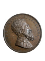 Italian Michelangelo Buonarroti 1875 4th Centenary Bronze Medallion