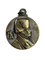 French Napoleonic Napoleon Bonaparte Bronze Locket Medallion With Photo