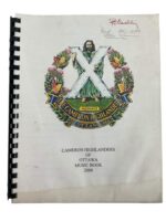 Canadian Cameron Highlanders of Ottawa Music Book 2000 Used Softcover Reference Book