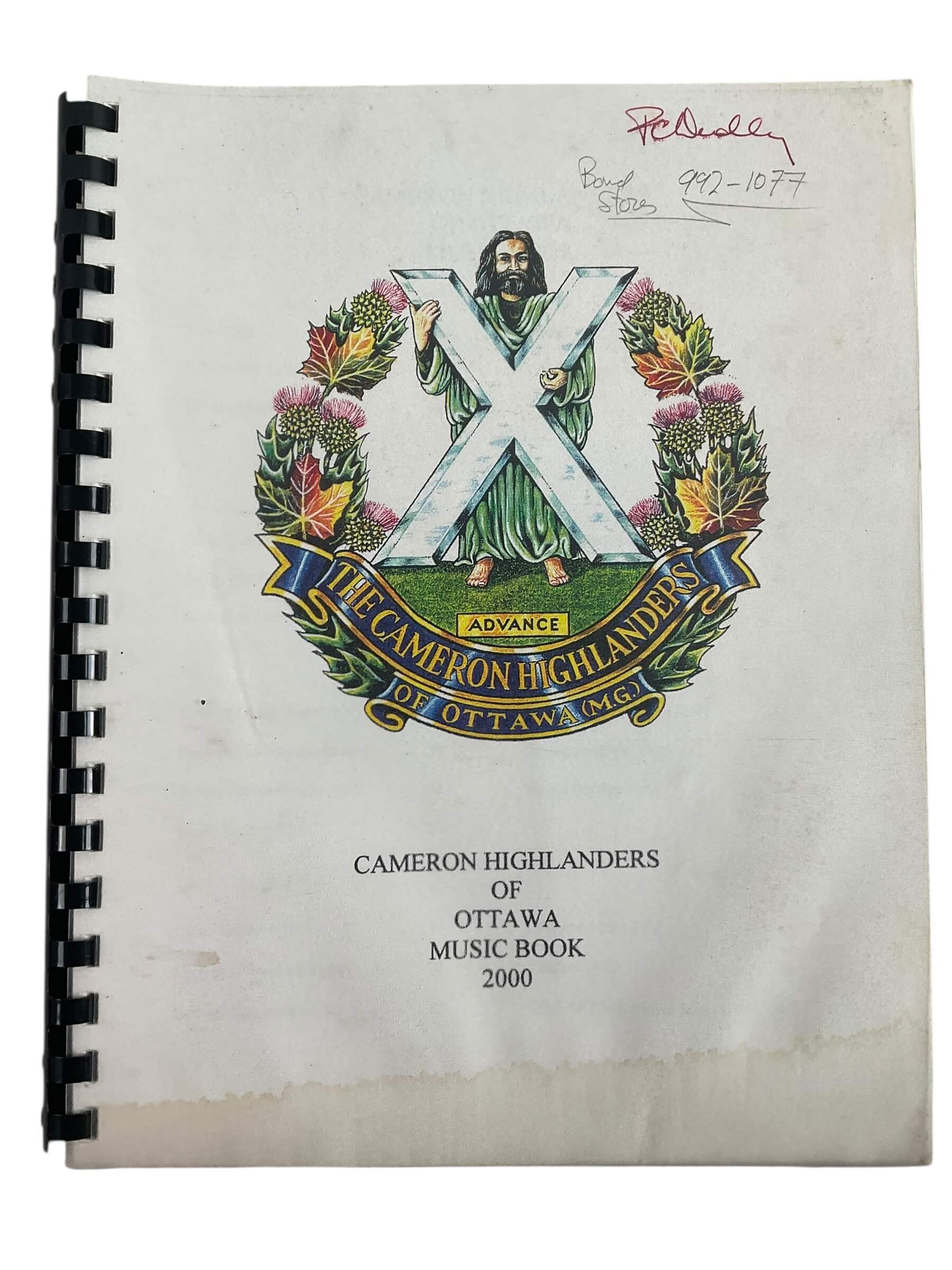 Canadian Cameron Highlanders of Ottawa Music Book 2000 Used Softcover Reference Book Canadian Cameron Highlanders of Ottawa Music Book 2000 Used Softcover Reference Book