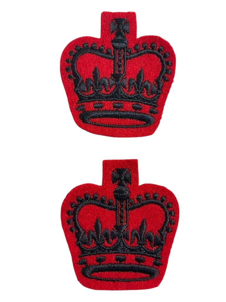 Canadian Forces Queen's Own Rifles QOR Warrant Officer Insignia Pair Canadian Forces Queen's Own Rifles QOR Warrant Officer Insignia Pair