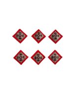 Canadian Army Captain's Rank Red Pips Infantry Set of 6 Canadian Army Captain's Rank Red Pips Infantry Set of 6