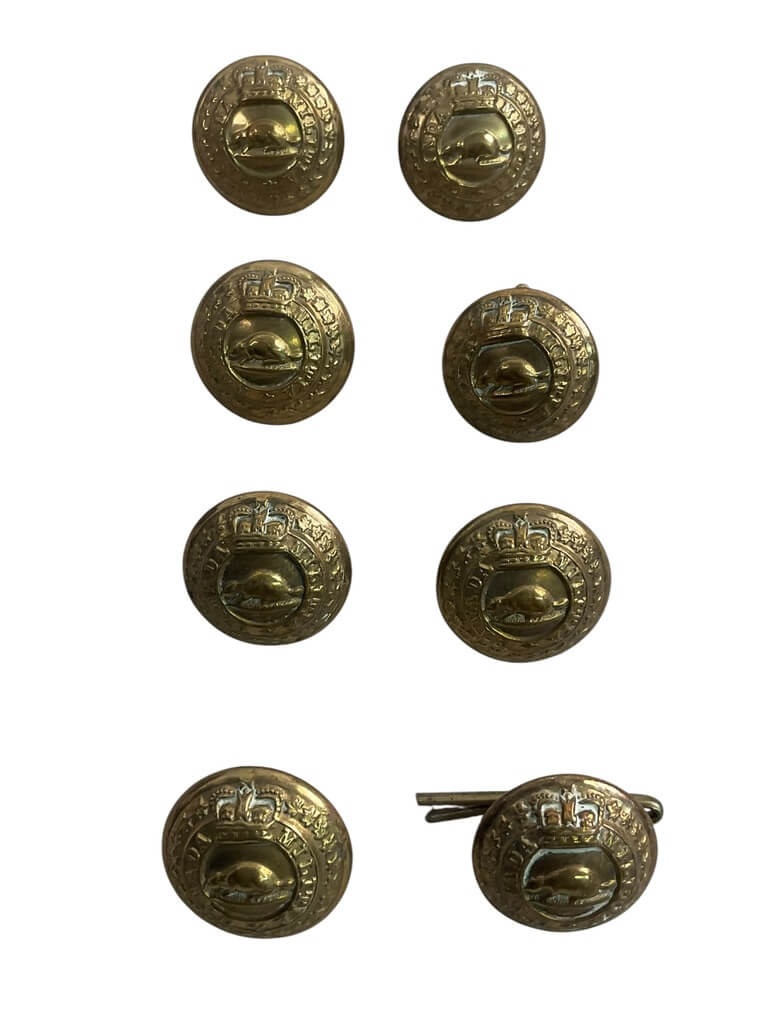 Canadian Militia Other Ranks Medium Button X 8 Canadian Militia Other Ranks Medium Button X 8