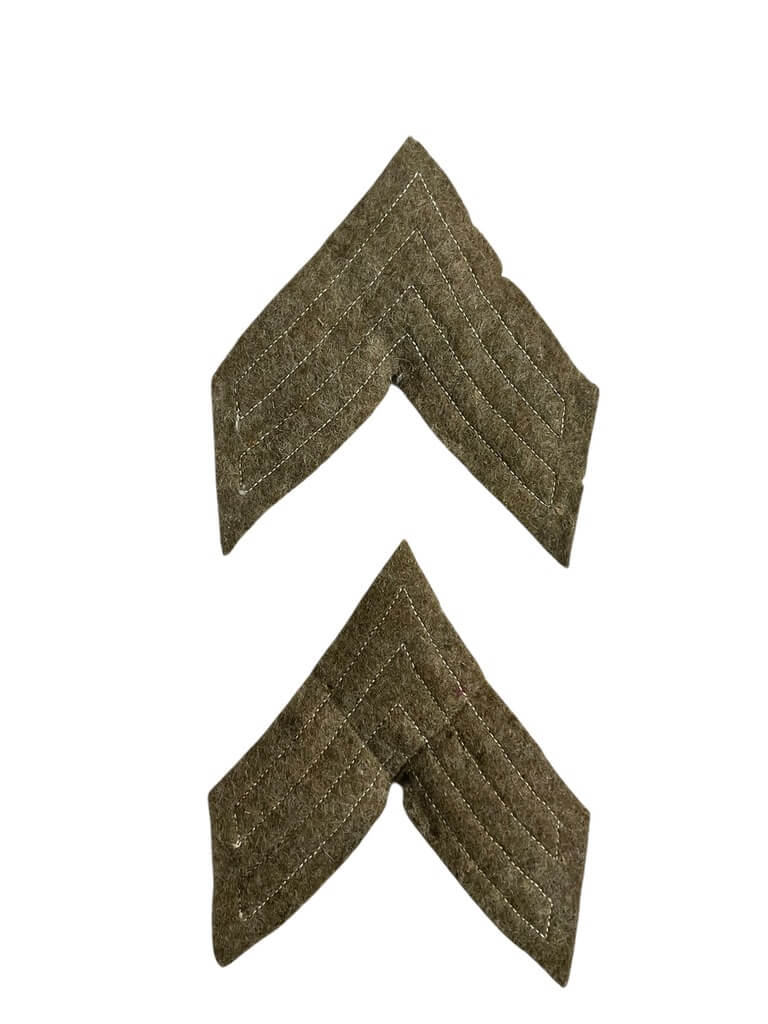 WW1 US AEF Corporal Rank Insignia Pair WW1 US AEF Corporal Rank Insignia Pair
