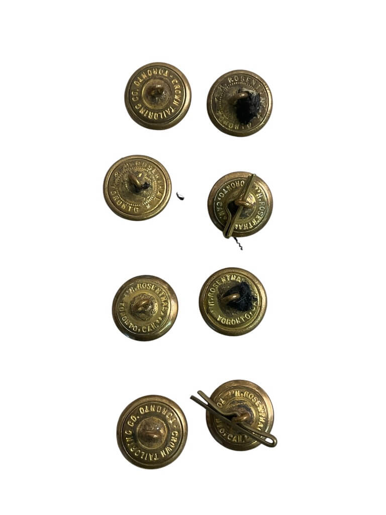 Canadian Militia Other Ranks Medium Button X 8 Canadian Militia Other Ranks Medium Button X 8