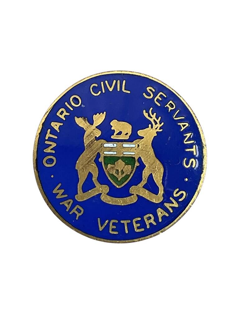 WW2 Canadian Ontario Civil Servants War Veterans Lapel Badge WW2 Canadian Ontario Civil Servants War Veterans Lapel Badge