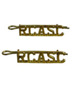 Royal Canadian Army Service Corps Shoulder Titles Insignia Pair