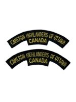 Canadian Cameron Highlanders of Ottawa Shoulder Titles Insignia Pair