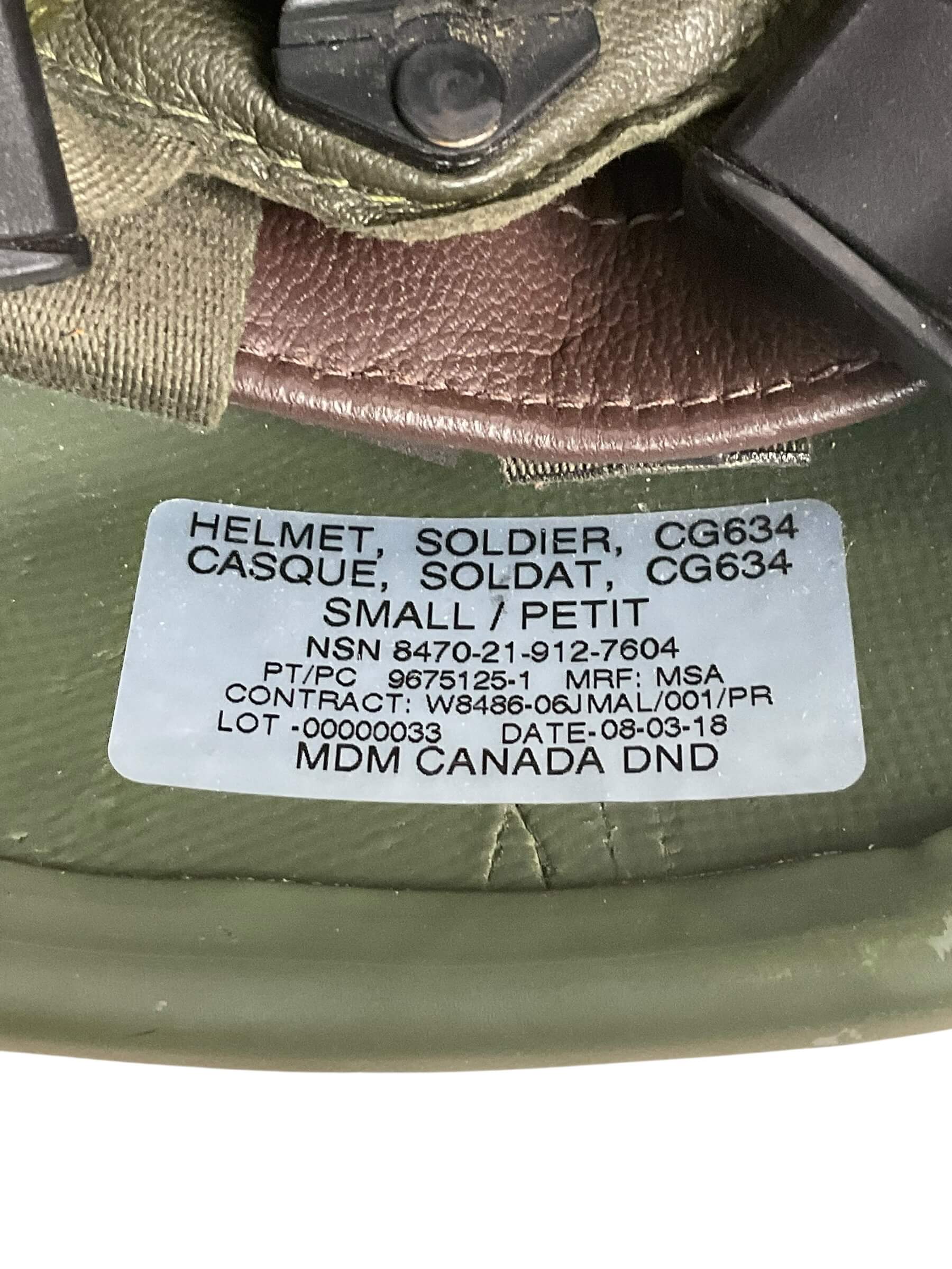 Canadian Forces CG634 Helmet Size Small Canadian Forces CG634 Helmet Size Small