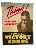 WW2 Canadian Victory Bonds Poster 23 1/2" X 17 1/2"