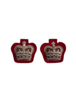 Canadian Army Majors Rank Medical Corps Maroon Insignia Pair