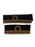 WW2 Canadian Merchant Navy Sub Lieutenant Officers Cuff Rank Insignia Pair WW2 Canadian Merchant Navy Sub Lieutenant Officers Cuff Rank Insignia Pair