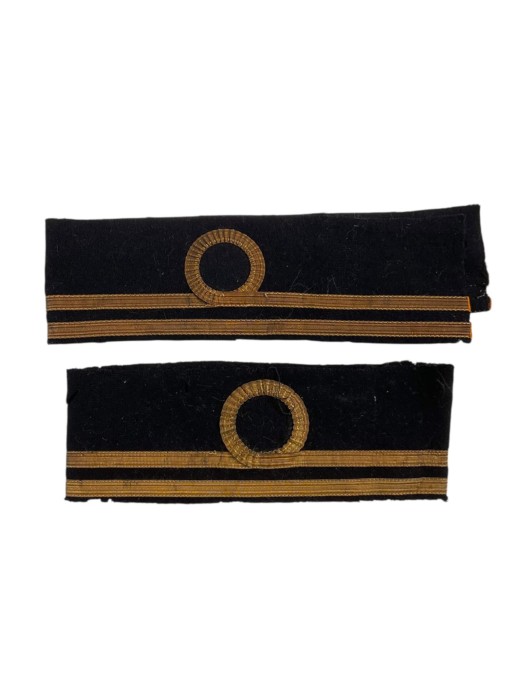 WW2 Canadian Merchant Navy Sub Lieutenant Officers Cuff Rank Insignia Pair WW2 Canadian Merchant Navy Sub Lieutenant Officers Cuff Rank Insignia Pair