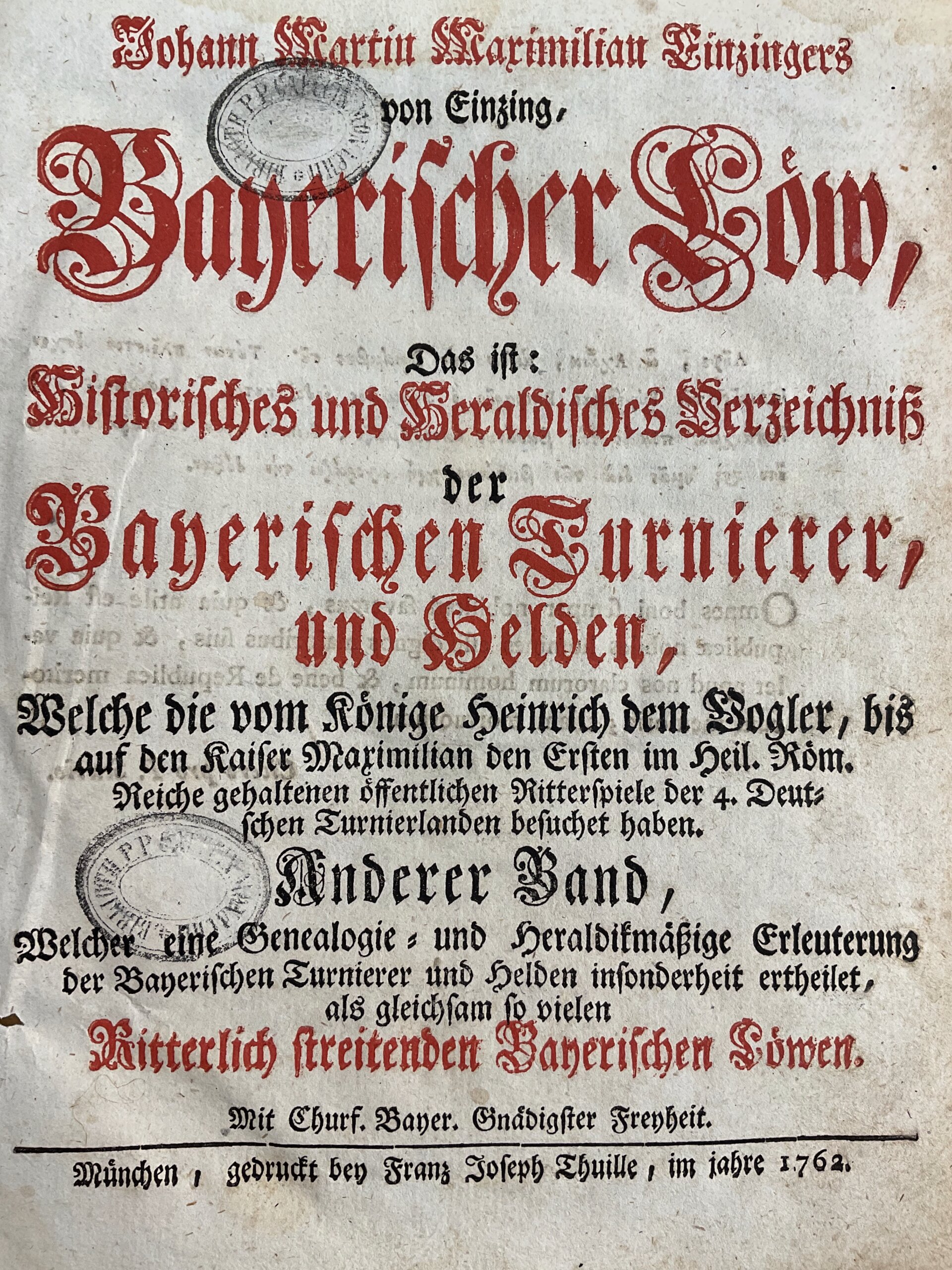 Bavarian Lion Genealogical and Heraldic Histories Vol 2 GERMAN TEXT Used Hardcover Reference Book Bavarian Lion Genealogical and Heraldic Histories Vol 2 GERMAN TEXT Used Hardcover Reference Book