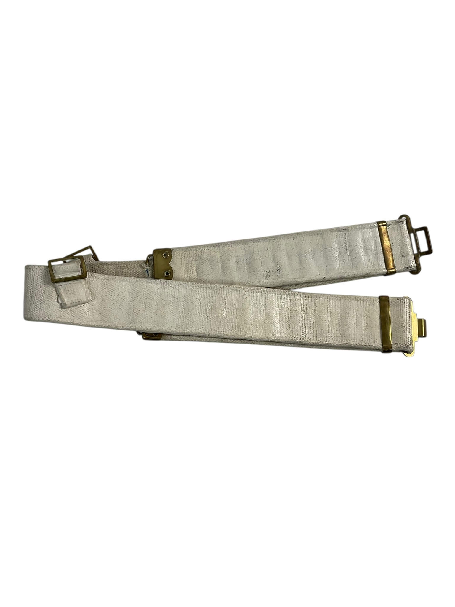 WW2 Canadian P37 Web Belt MP White Blanco WW2 Canadian P37 Web Belt MP White Blanco