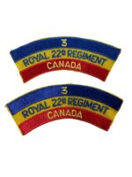 Canadian Royal 22e Regiment R22E Vandoos 3rd Battalion Shoulder Titles Insignia Pair