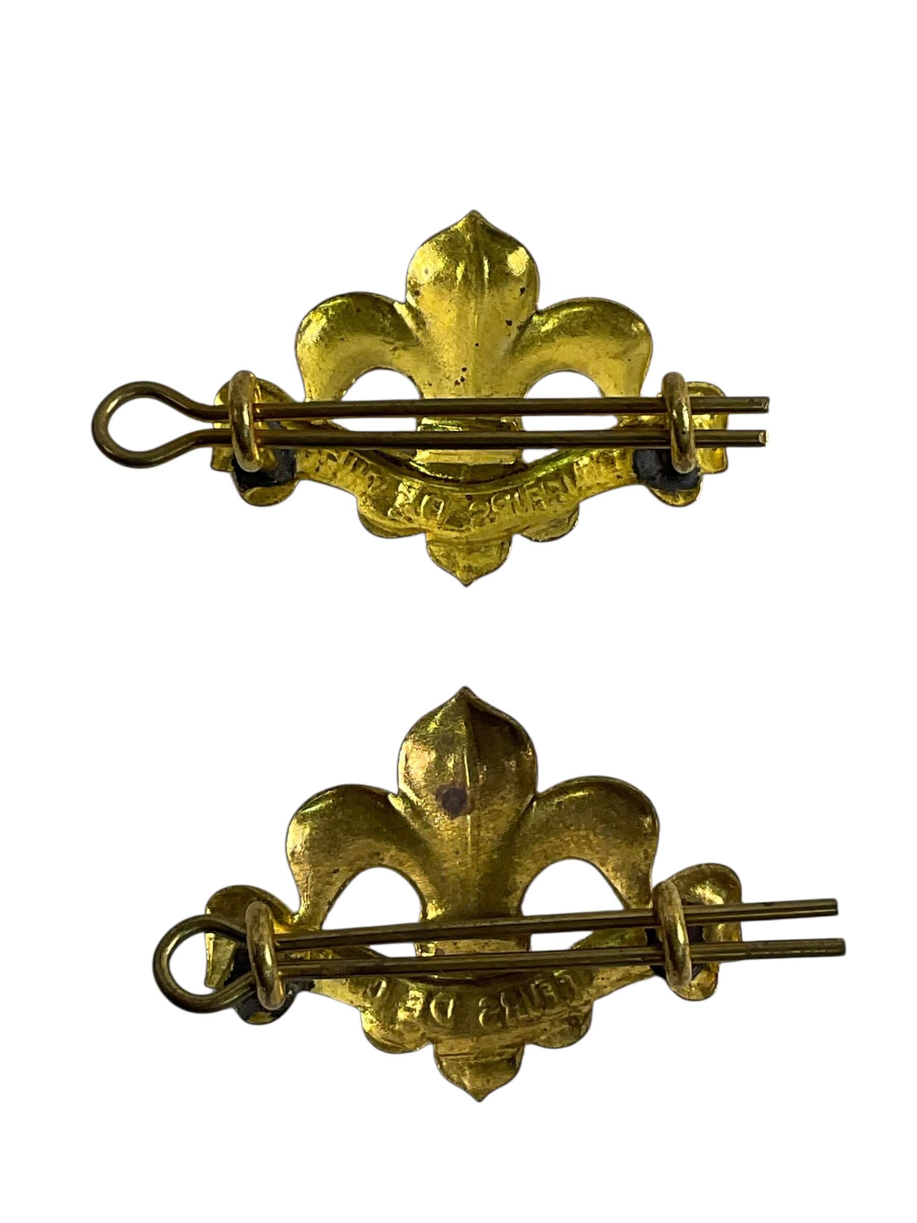 Canadian Voltigeurs de Quebec Collars Insignia Pair Canadian Voltigeurs de Quebec Collars Insignia Pair