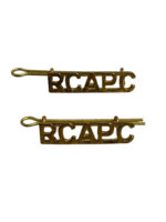 Royal Canadian Army Pay Corps Shoulder Titles Insignia Pair