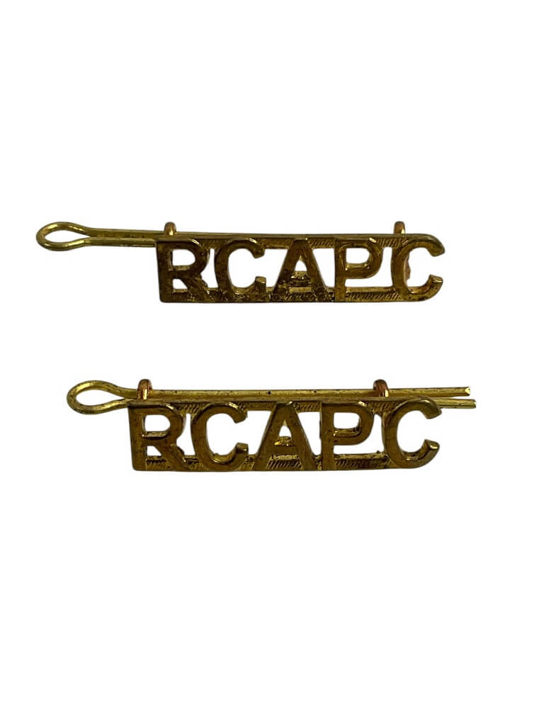 Royal Canadian Army Pay Corps Shoulder Titles Insignia Pair Royal Canadian Army Pay Corps Shoulder Titles Insignia Pair