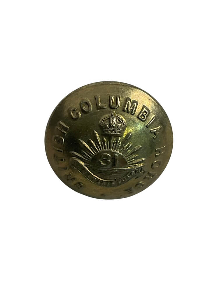 Canadian 31st British Columbia Horse Large Size Button Canadian 31st British Columbia Horse Large Size Button