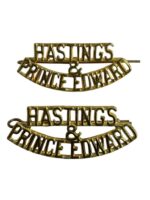 Canadian Hastings and Prince Edward Regiment Shoulder Titles Insignia Pair
