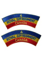 Canadian Royal 22e Regiment R22E Vandoos 4th Battalion Shoulder Titles Insignia Pair