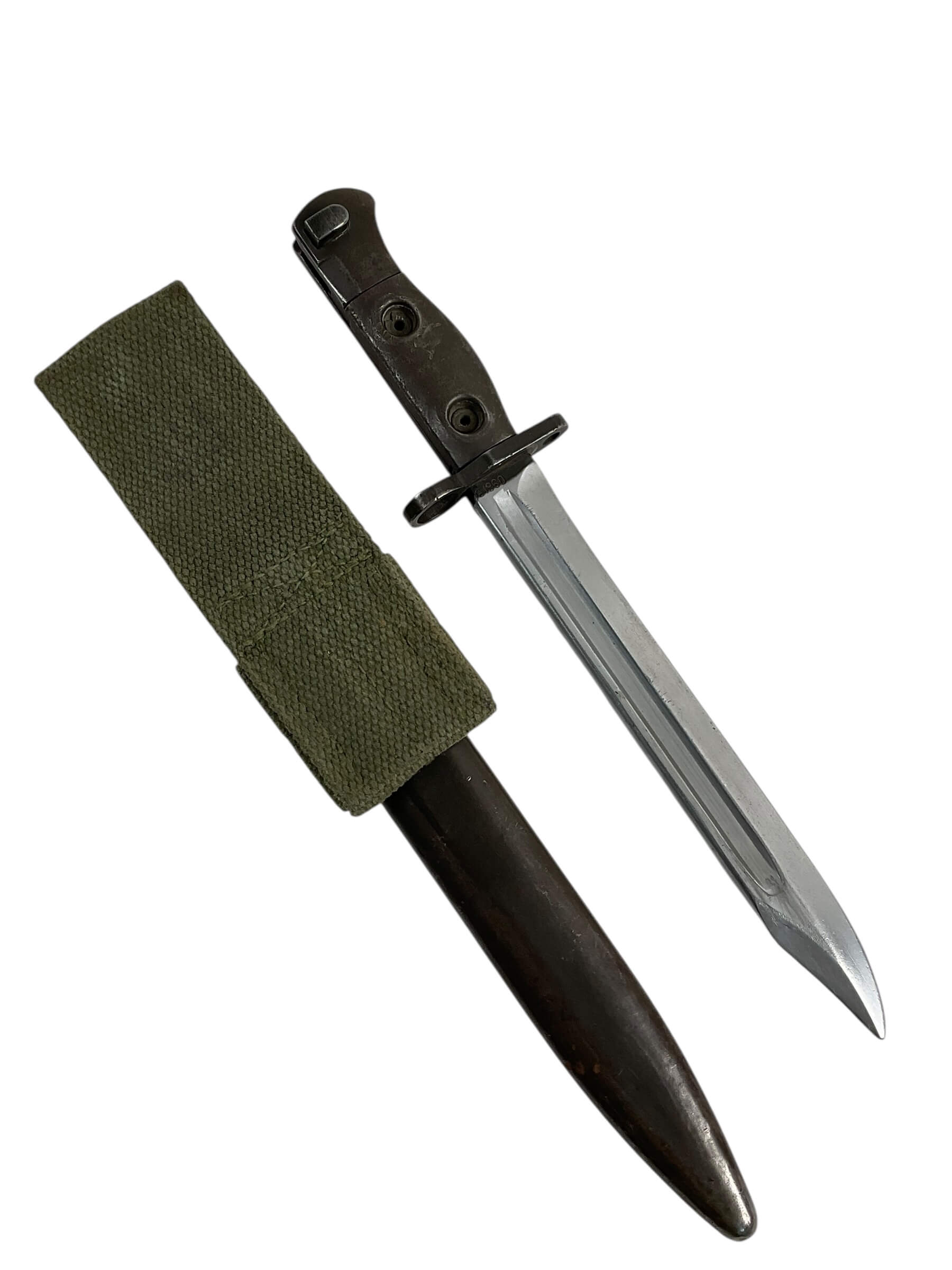 Canadian Forces FN C1 Bayonet With Scabbard 1960 Dated With Frog Canadian Forces FN C1 Bayonet With Scabbard 1960 Dated With Frog