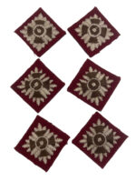 Canadian Army Captain’s Rank Maroon Pips Medical Corps Set of 6