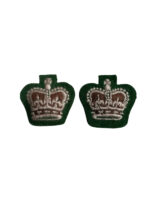Canadian Army Majors Rank Dental Corps Green Insignia Pair