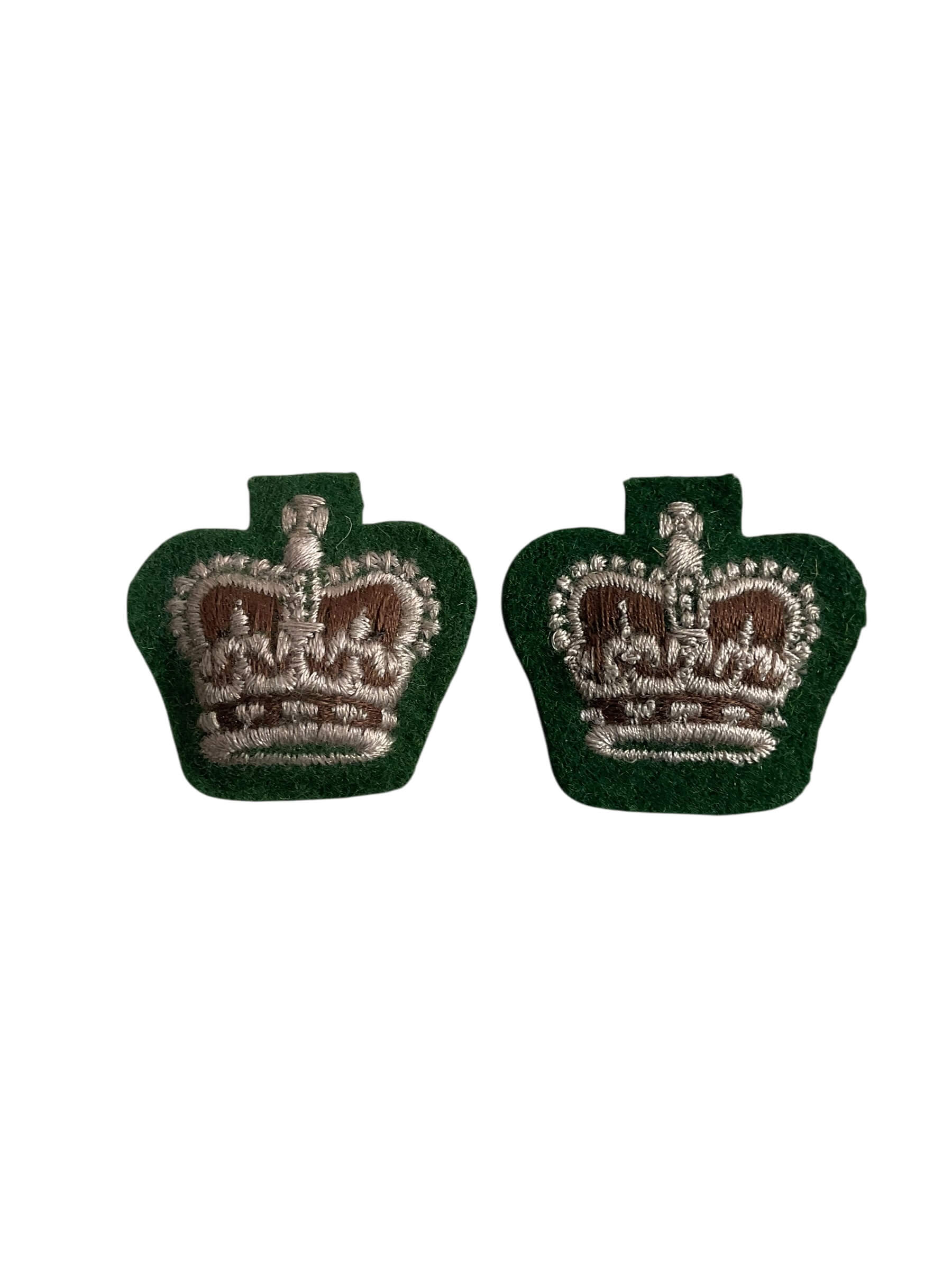 Canadian Army Majors Rank Dental Corps Green Insignia Pair Canadian Army Majors Rank Dental Corps Green Insignia Pair