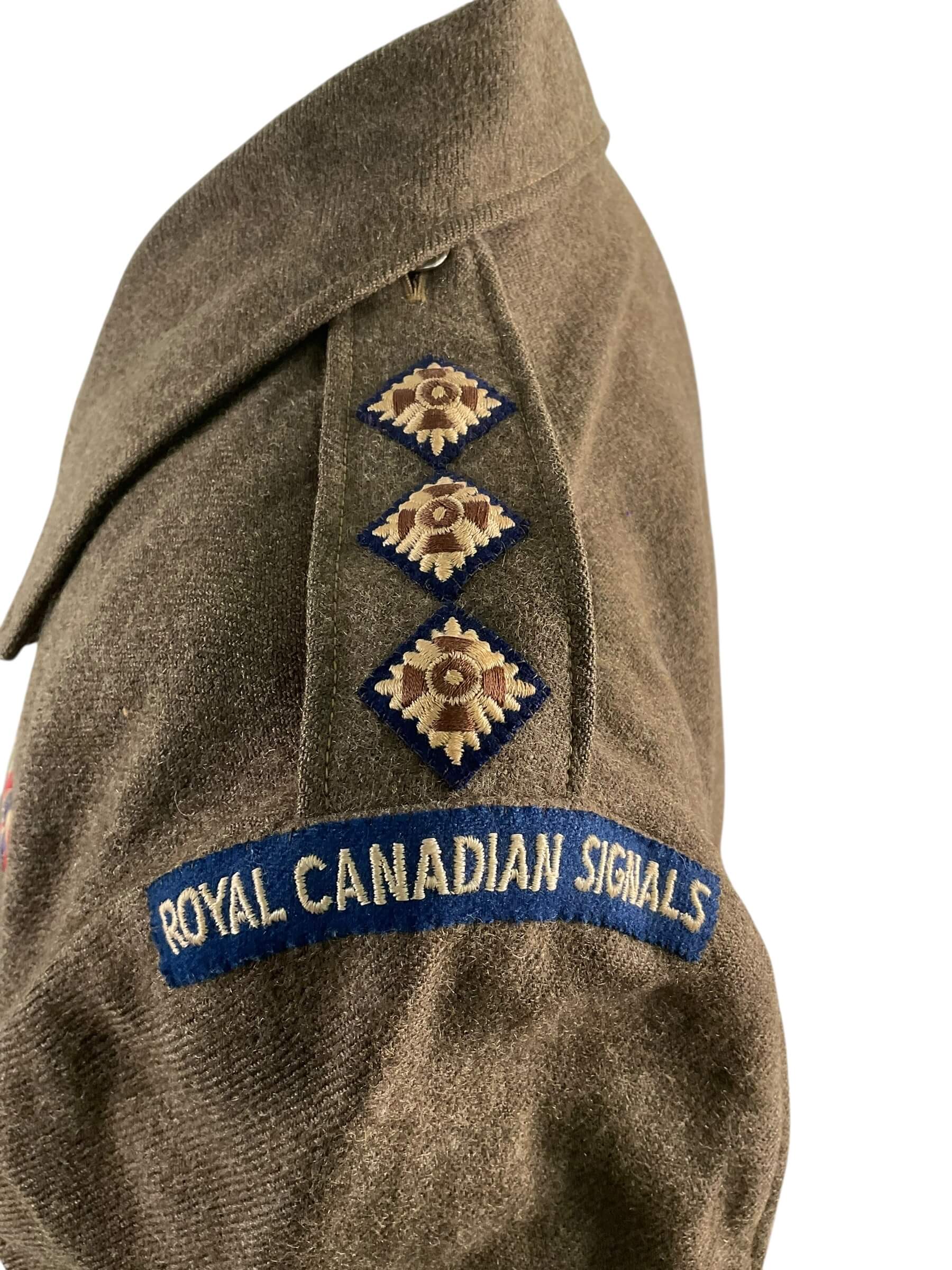 Canadian Army Korean War Signals Officers Battledress Jacket and Pants Canadian Army Korean War Signals Officers Battledress Jacket and Pants