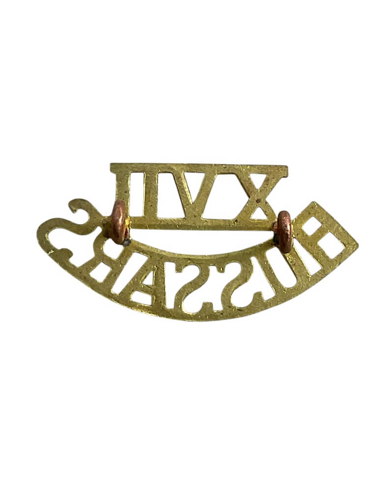 Canadian 17th Duke of Yorks Royal Canadian Hussars Shoulder Title Insignia Single Canadian 17th Duke of Yorks Royal Canadian Hussars Shoulder Title Insignia Single